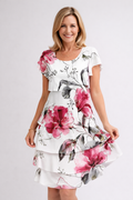 Sabrina | Robe en mousseline de soie superposée