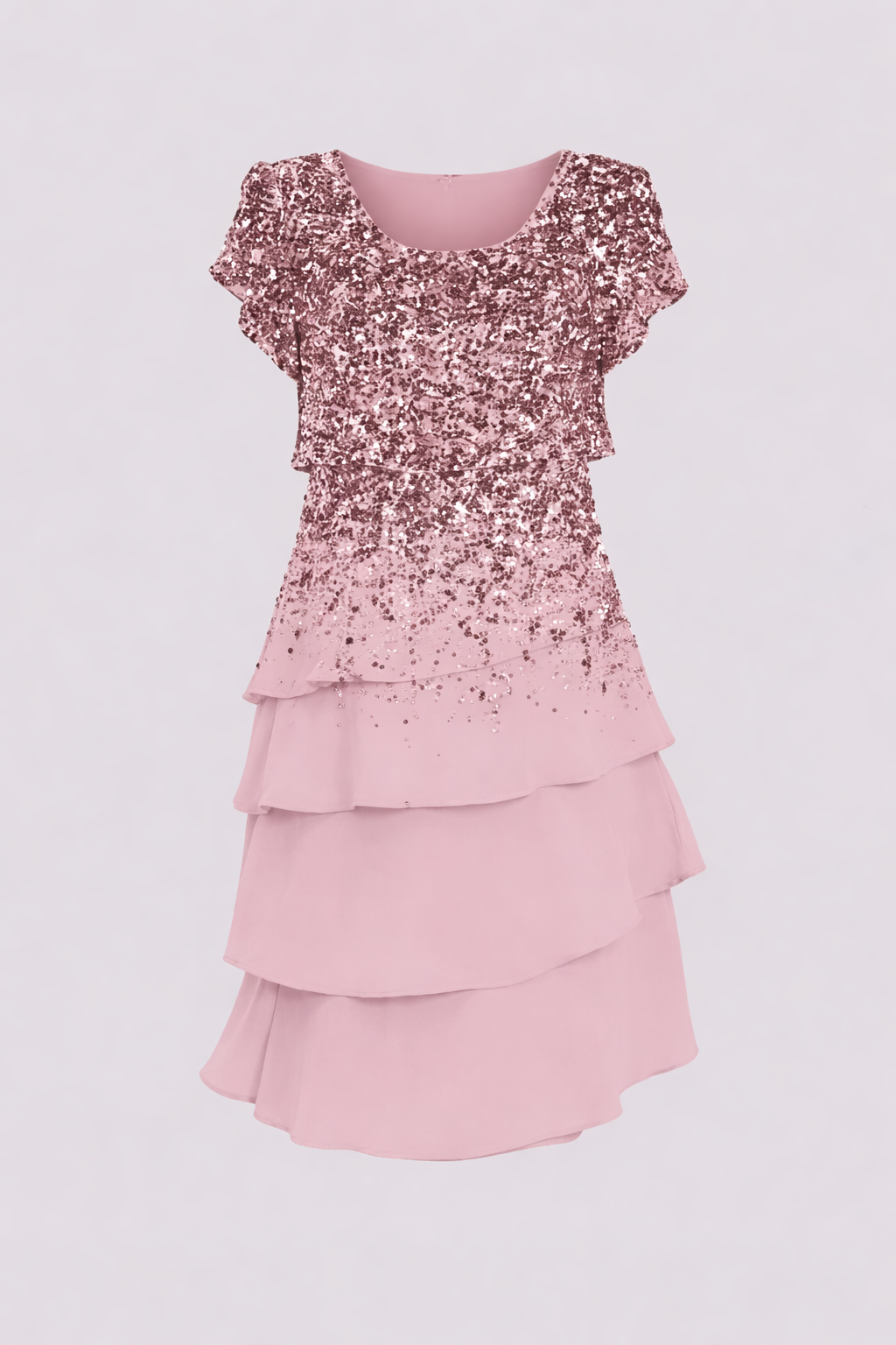 Sabrina | Robe en mousseline de soie superposée