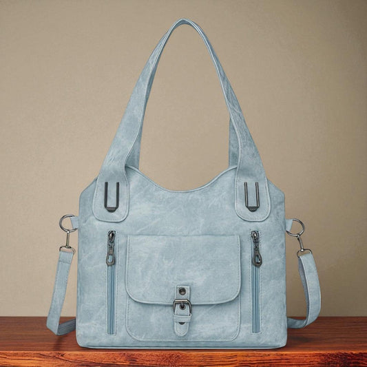 Sac à bandoulière bleu clair pour femme avec bandoulière amovible