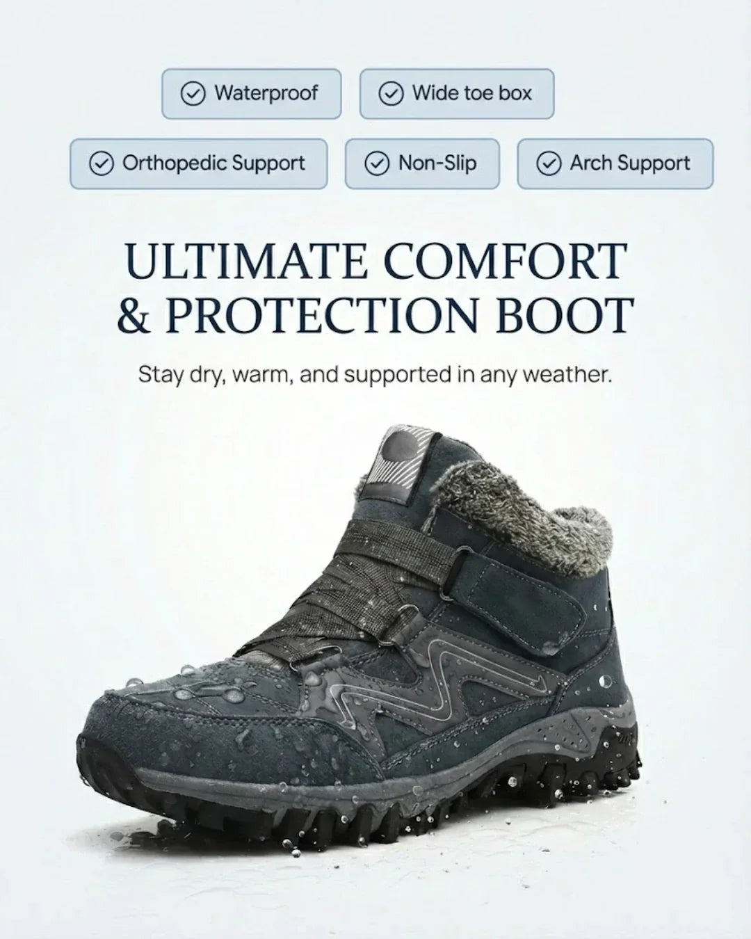 Bottes avec semelles Vibram et soutien de la voûte plantaire