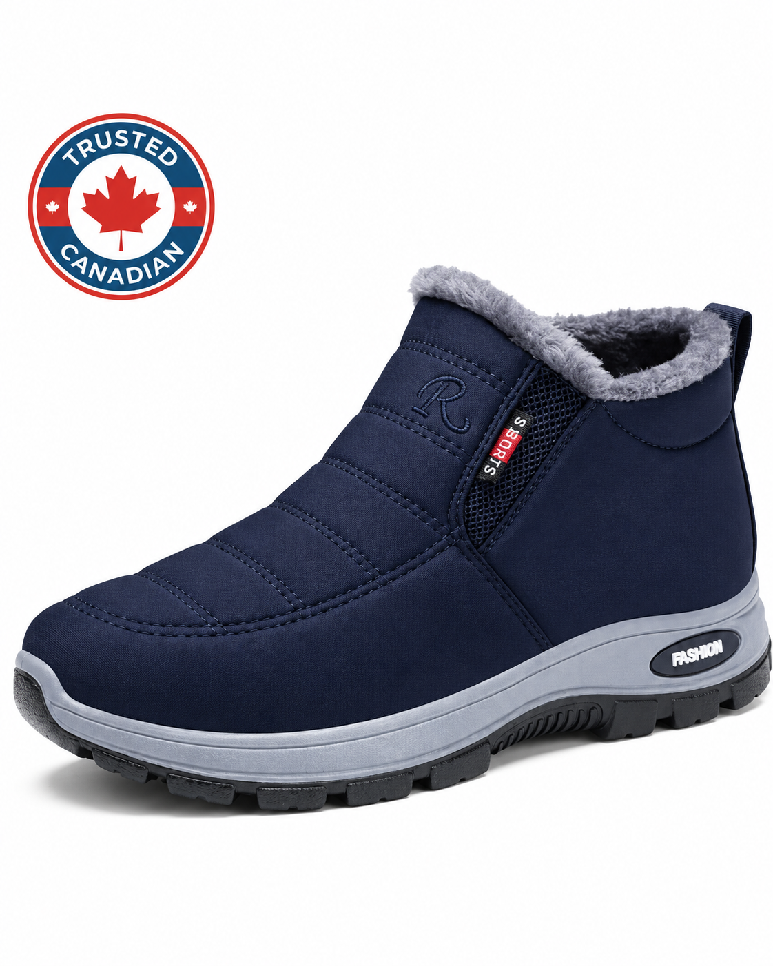 Sianna™ | Bottines à enfiler matelassées et imperméables bleues