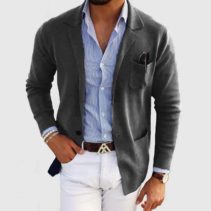 Blazer stretch coupe décontractée pour homme