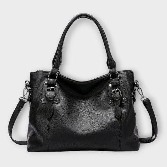 Sac bandoulière noir pour femme, doublé en microfibre