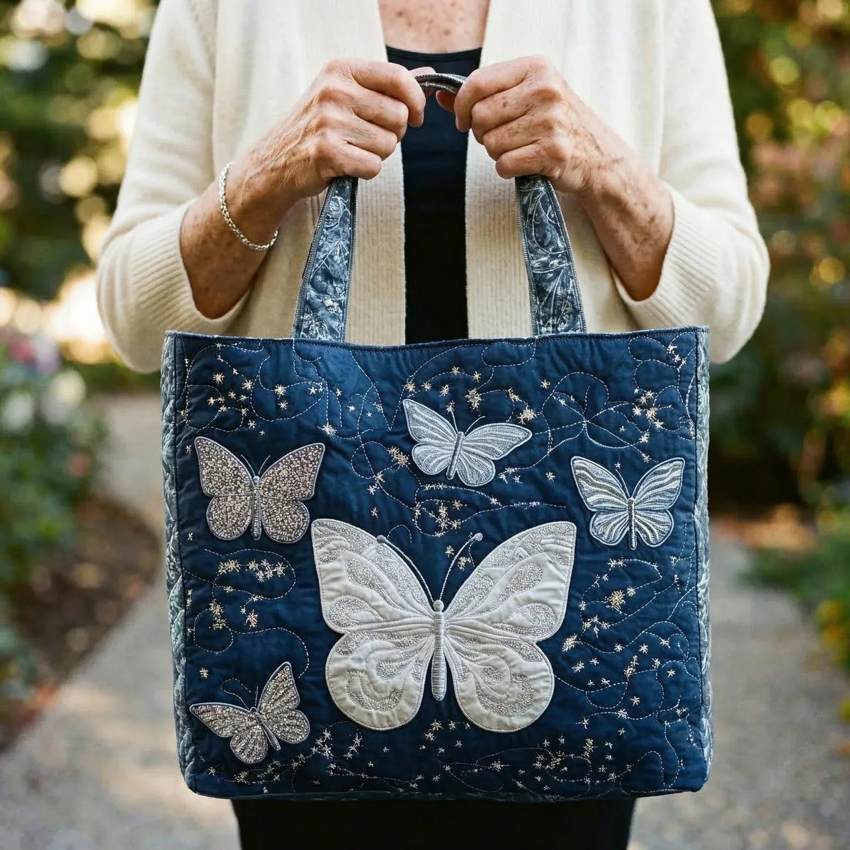 Sac Artisanal - Papillon Argenté