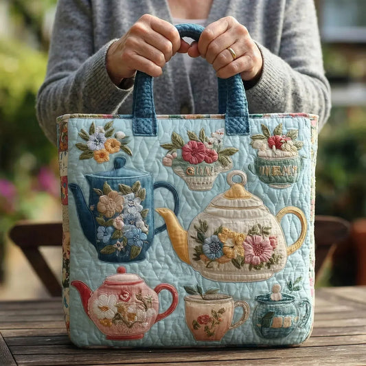 Cabas matelassé - Motif floral