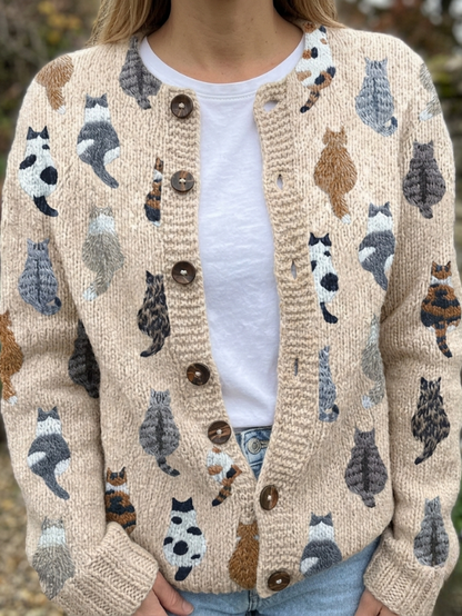 Sarah® | Gilet à motif chat