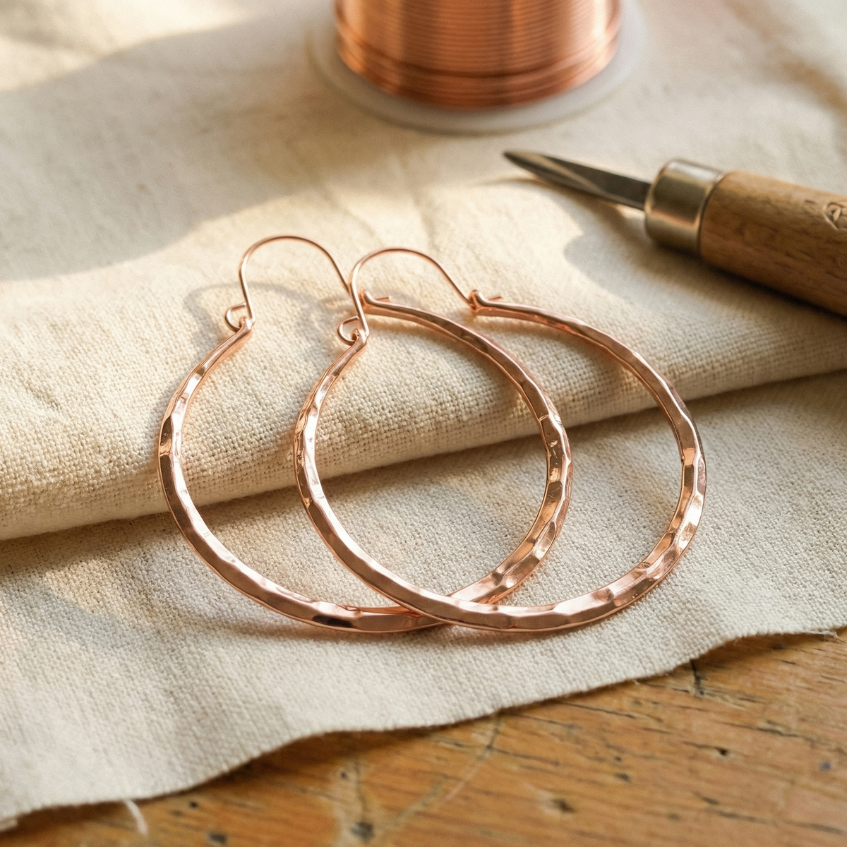 Boucles d’oreilles Glint en cuivre