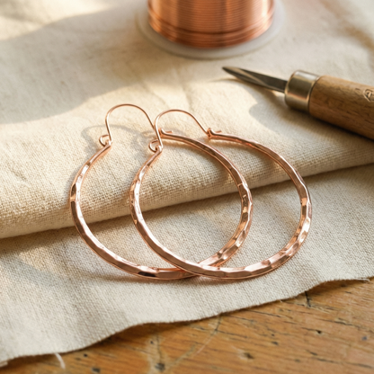 Boucles d’oreilles Glint en cuivre