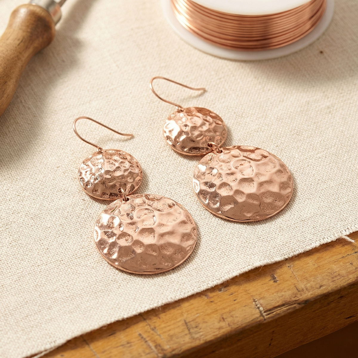 Boucles d’oreilles en cuivre Sundrop