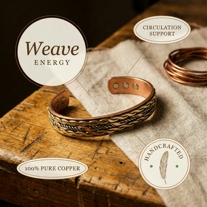 Bracelet en cuivre motif vague