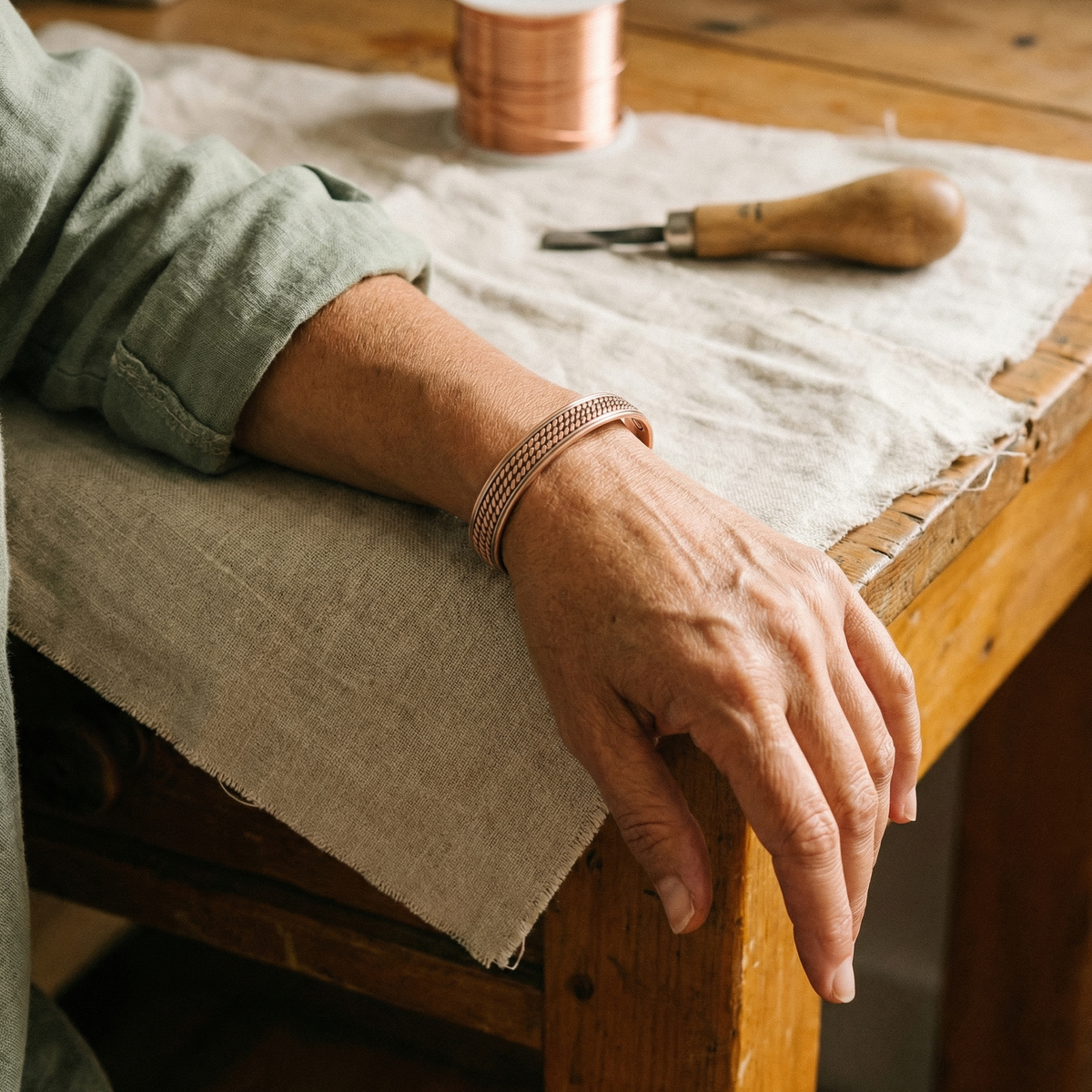 Bracelet en cuivre anti-interférences électroniques