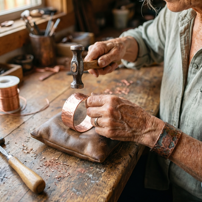 Bracelet en cuivre Pétale