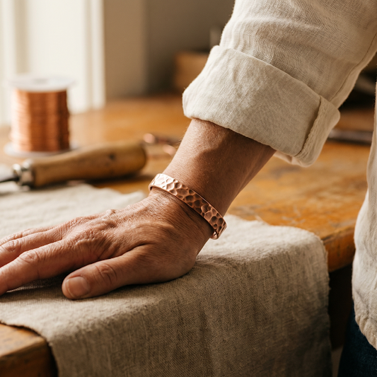 Bracelet en cuivre « Cratère »