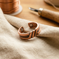 Bague torsadée en cuivre
