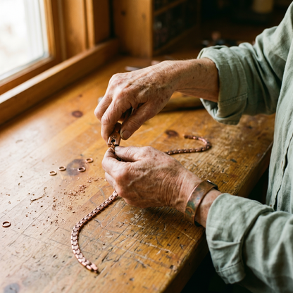 Collier en cuivre martelé