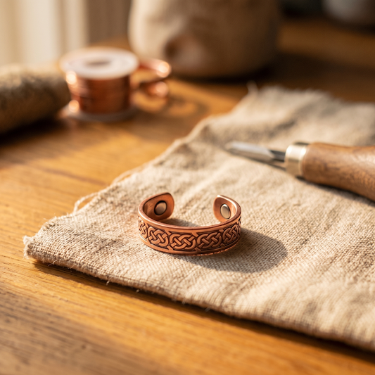 Bague en cuivre tressé