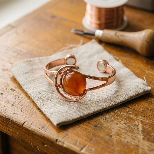 Bracelet en cuivre Solara Orange