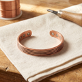 Bracelet en cuivre à stries