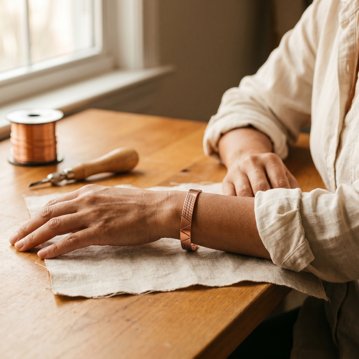 Bracelet en cuivre Rampart