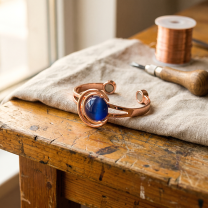 Bracelet en cuivre croissant