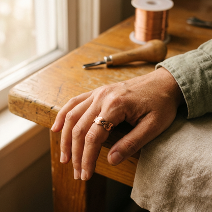 Bague en cuivre Laurus