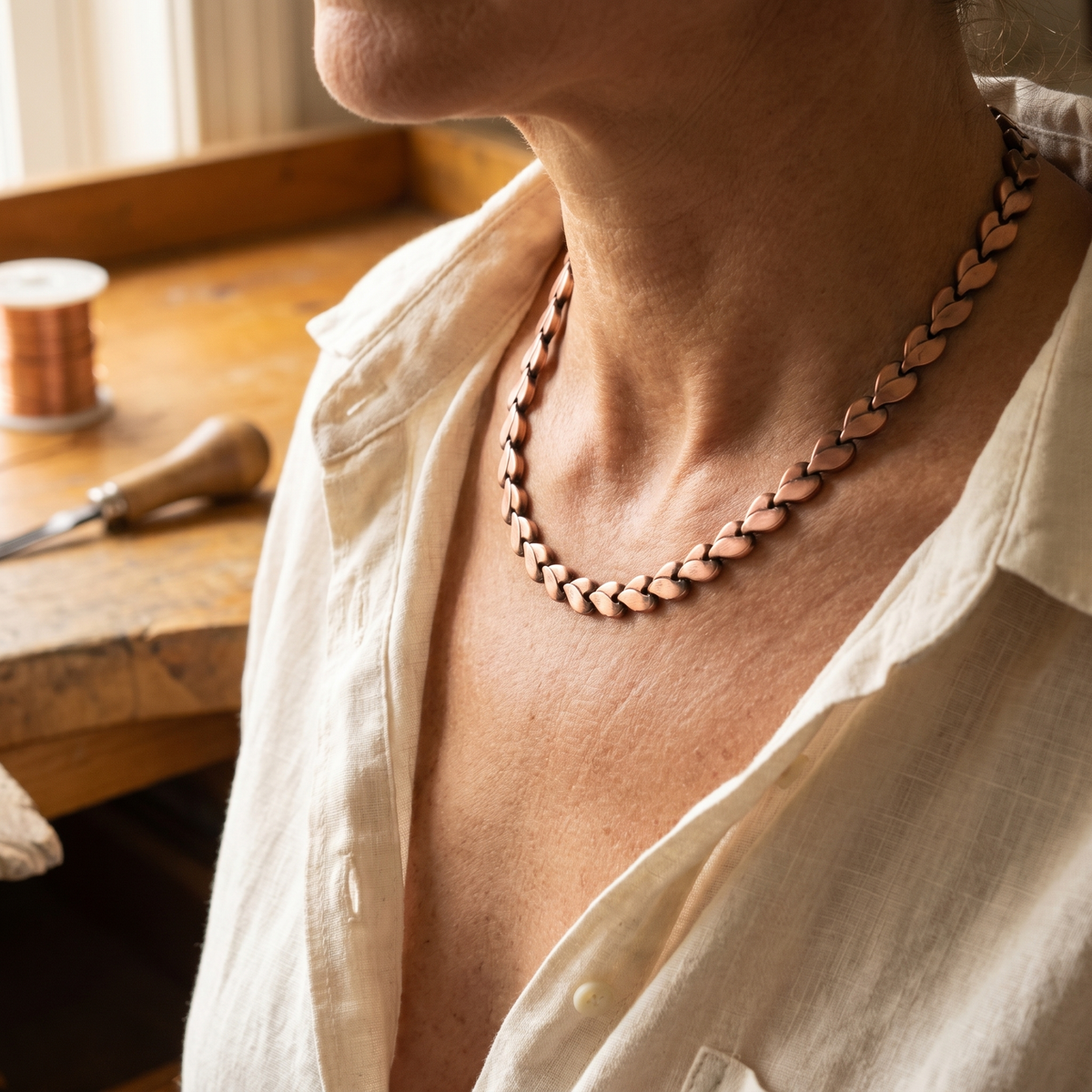 Collier en cuivre Laurel