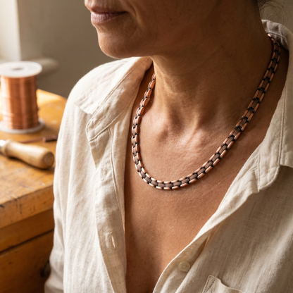 Collier en cuivre martelé