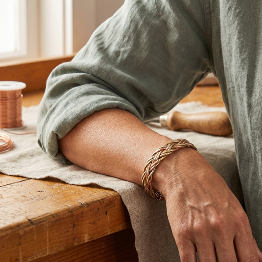 Bracelet en cuivre doré