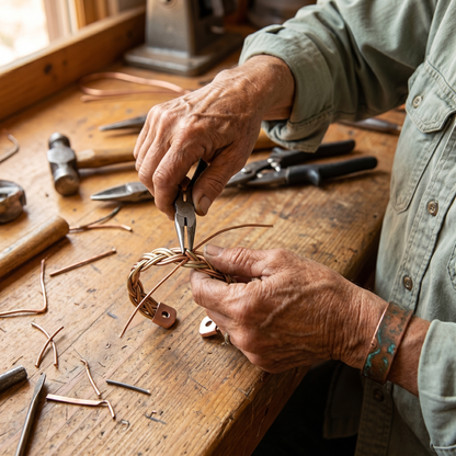 Bracelet en cuivre doré