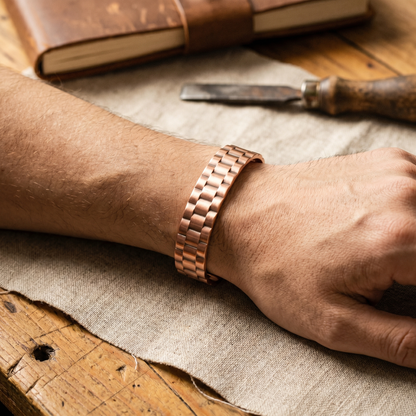 Bracelet minimaliste en cuivre pour homme