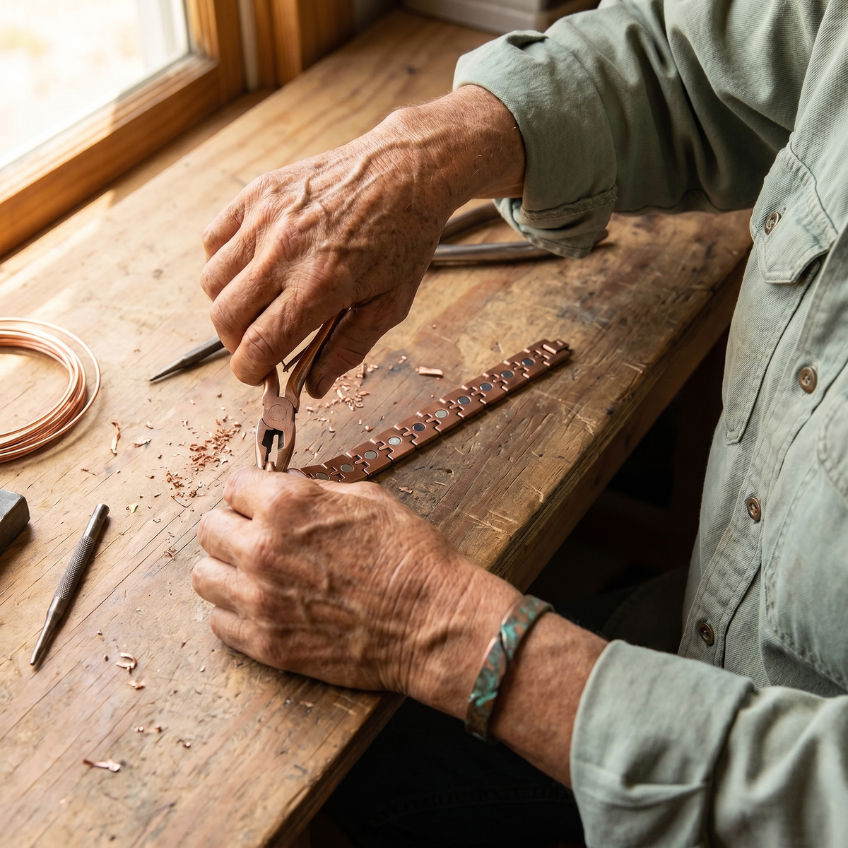 Bracelet en cuivre pour homme Pike