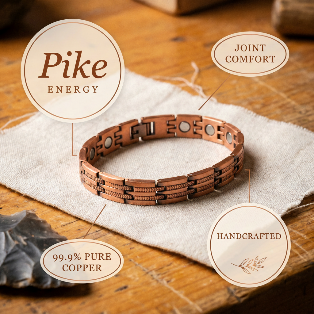 Bracelet en cuivre pour homme Pike