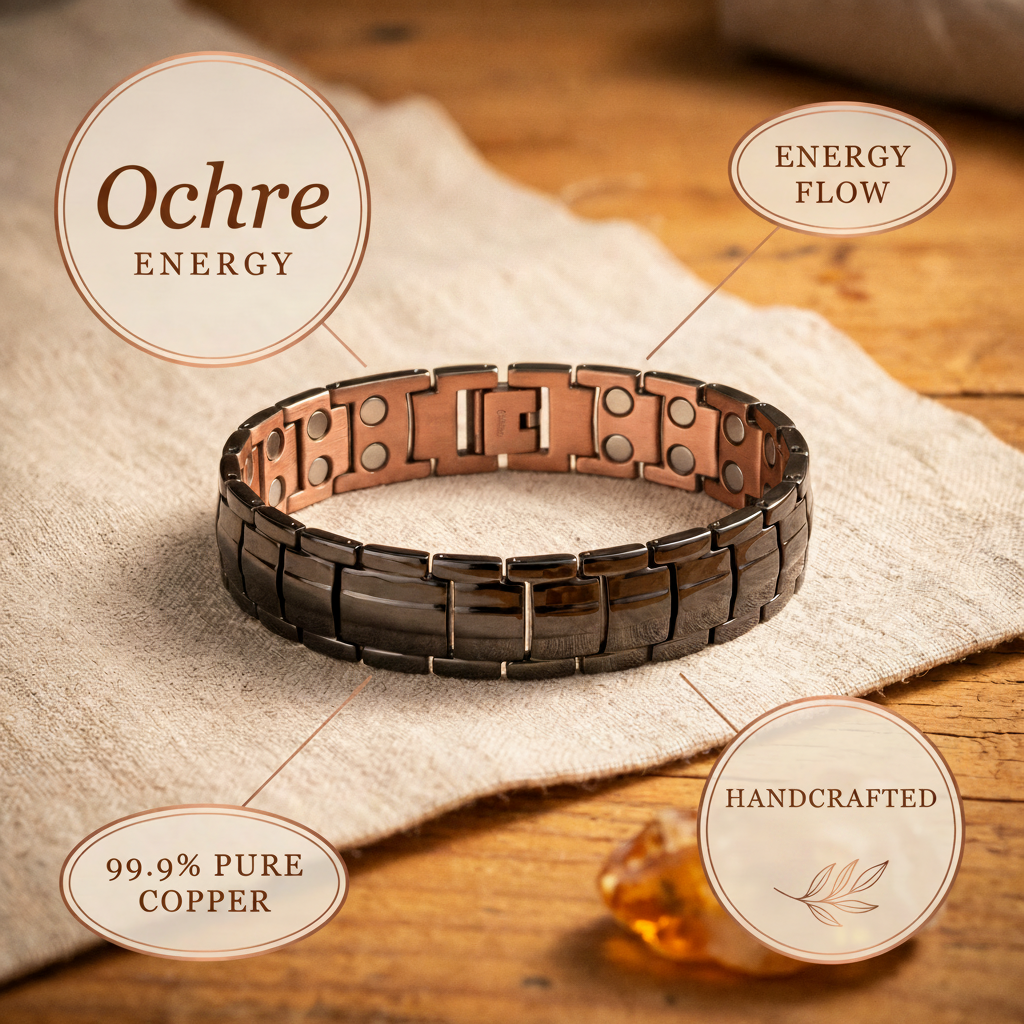 Bracelet en cuivre pour homme Ochre