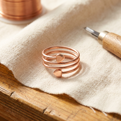 Bague en cuivre Lovecoil