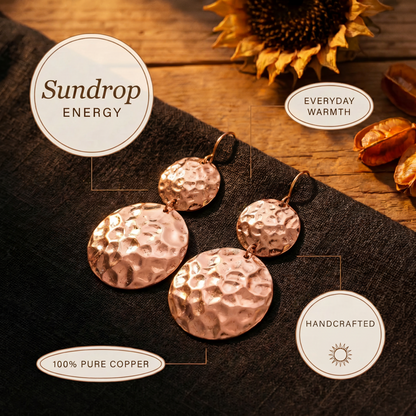 Boucles d’oreilles en cuivre Sundrop
