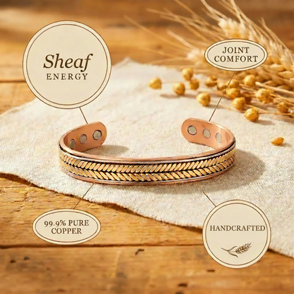 Bracelet en cuivre motif gerbe
