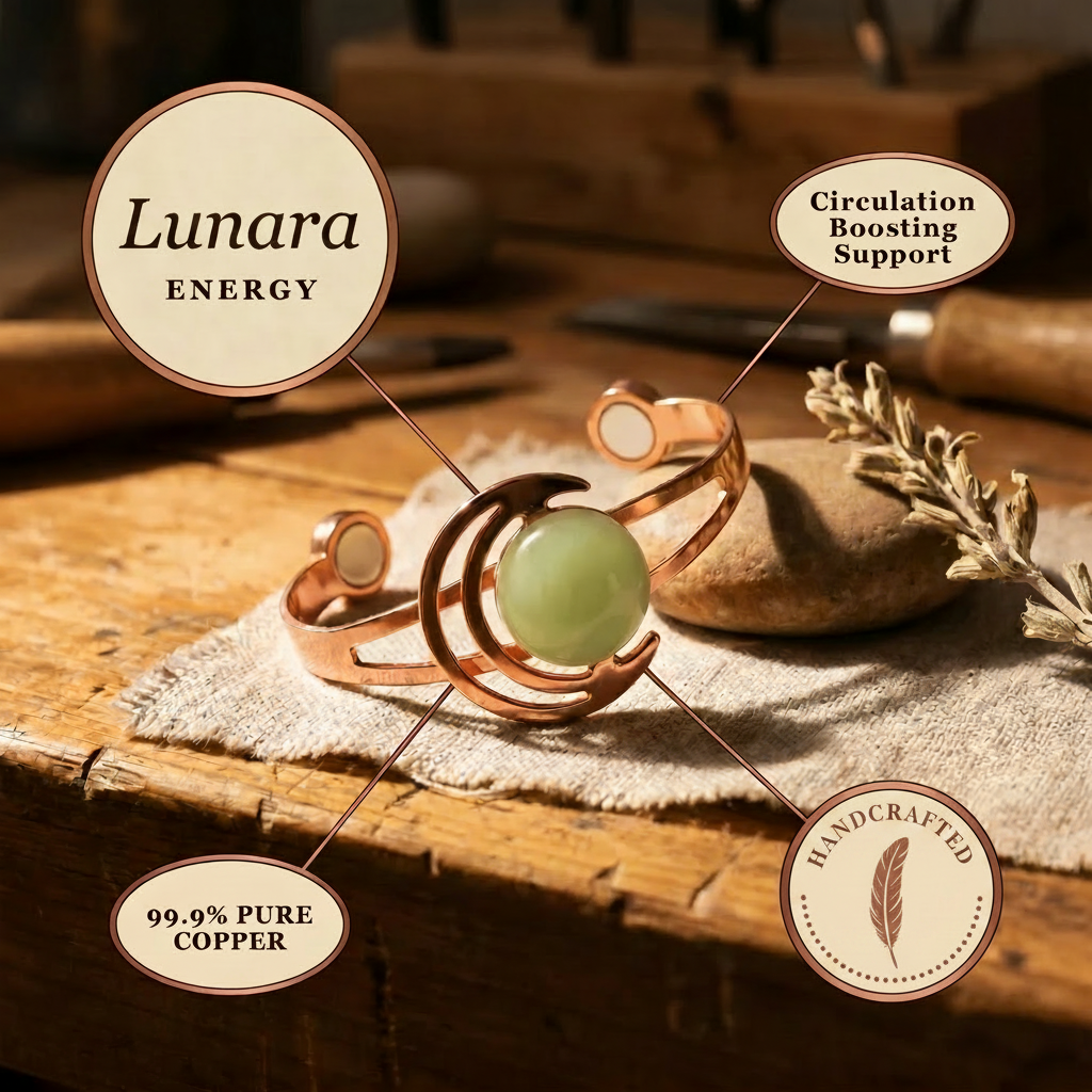 Bracelet en cuivre vert Lunara