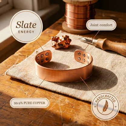 Bracelet en cuivre ardoise