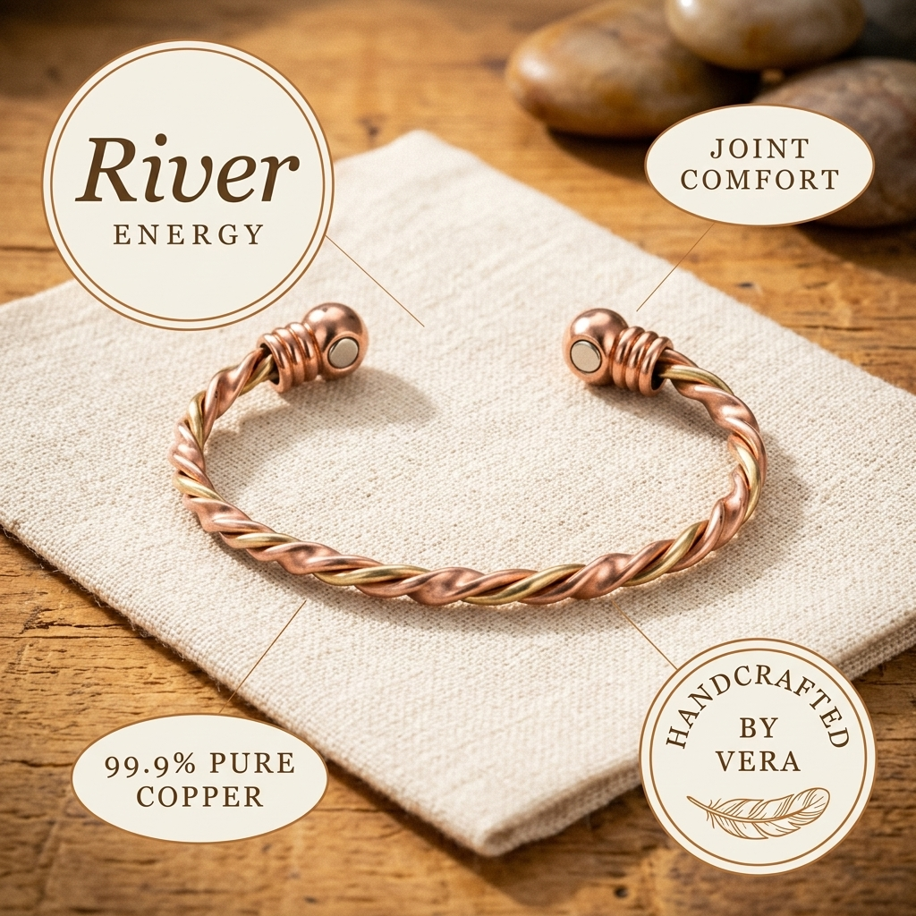 Bracelet en cuivre River