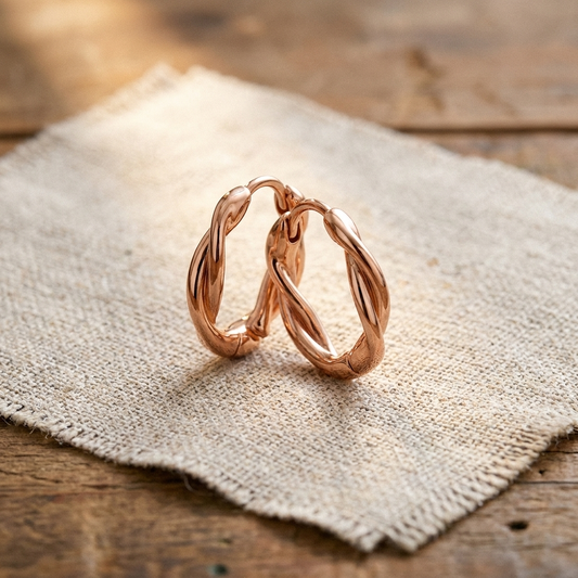 Boucles d'oreilles créoles en cuivre Vera