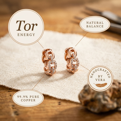 Boucles d'oreilles en cuivre Tor