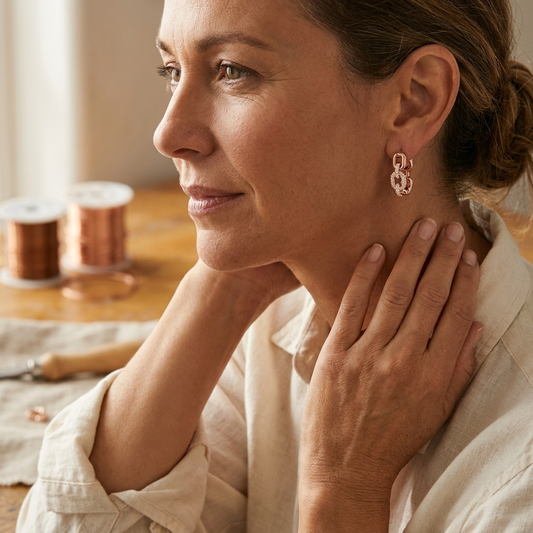Boucles d'oreilles en cuivre Tor