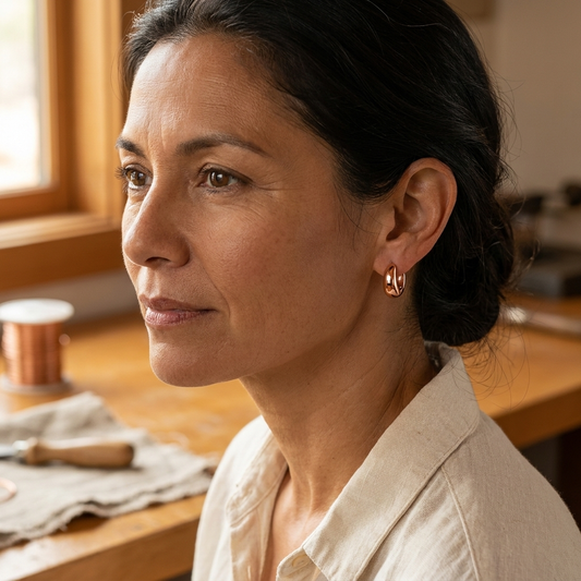 Créoles Linnet en cuivre