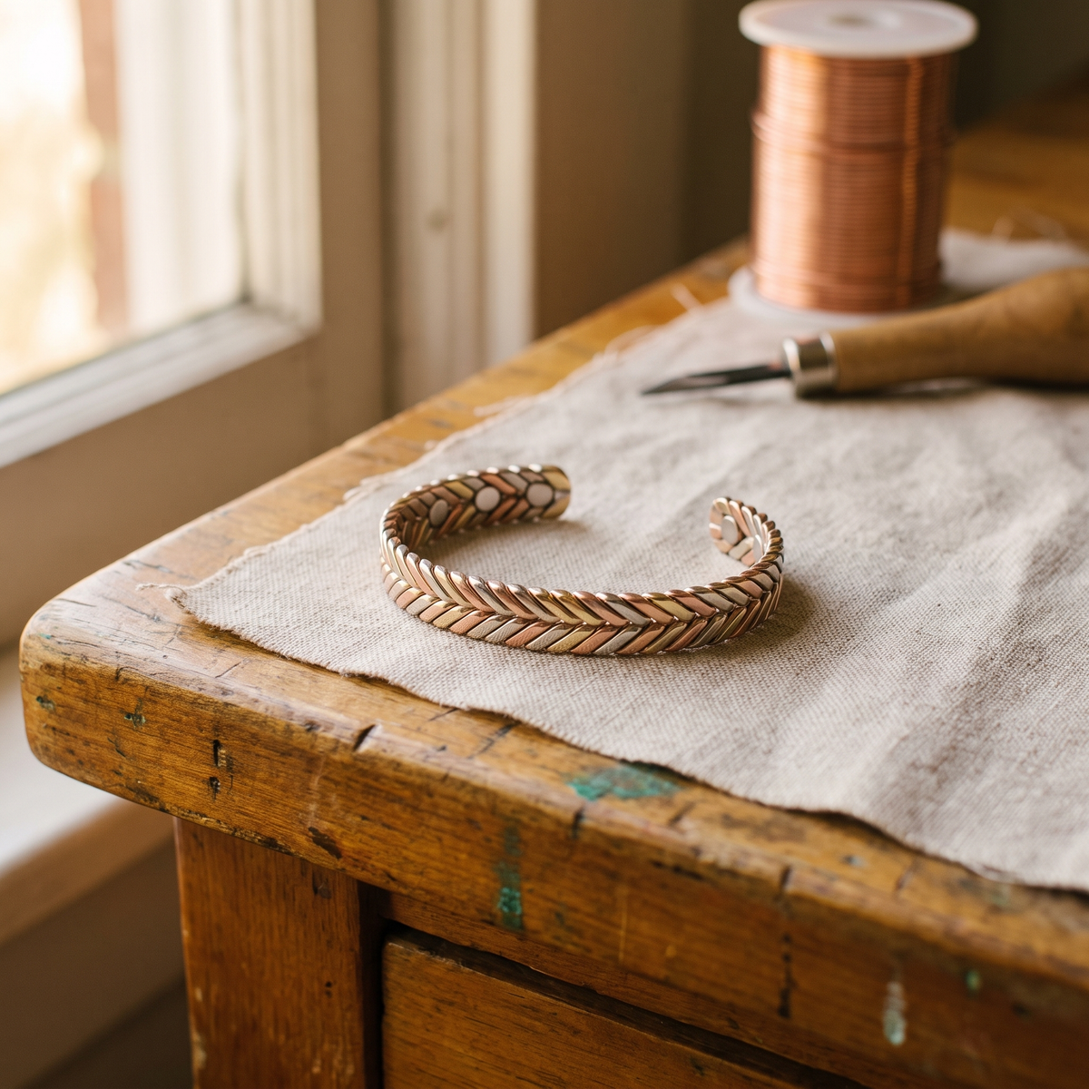 Bracelet en cuivre Copse