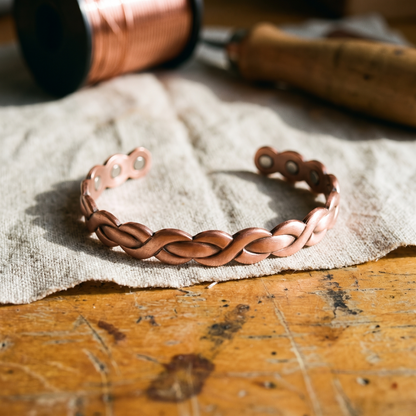 Bracelet en cuivre tressé
