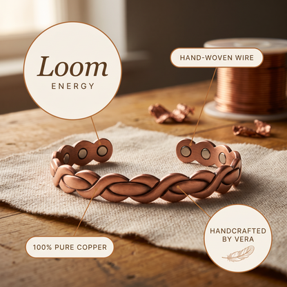 Bracelet en cuivre tressé