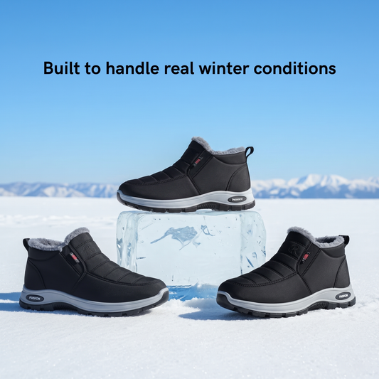 Sianna™ | Bottines à enfiler matelassées et imperméables noires