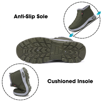 Sianna™ | Quilted Waterproof Slip-On Ankle Boots Green