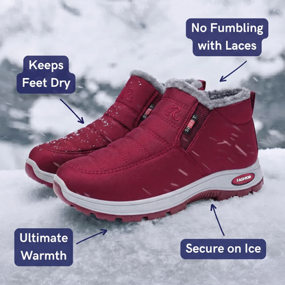 Sianna™ | Bottines à enfiler matelassées et imperméables Rouge foncé