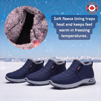 Sianna™ | Bottines à enfiler matelassées et imperméables bleues